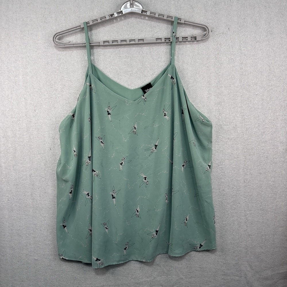 Torrid 5X (28) Tinkerbell Sophie Swing Cami Disney Tank Top NWT Mjnt Green